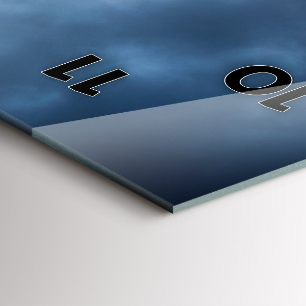 Téglalap alakú üvegóra Táj vízeséssel