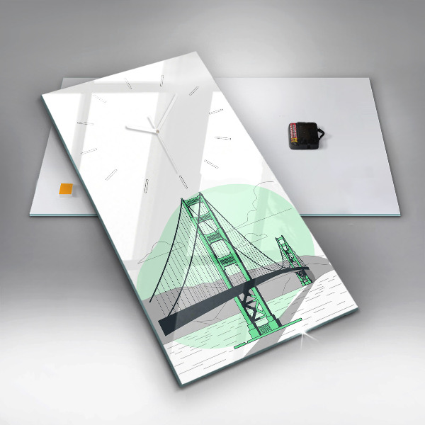 Téglalap alakú üvegóra Zöld híd