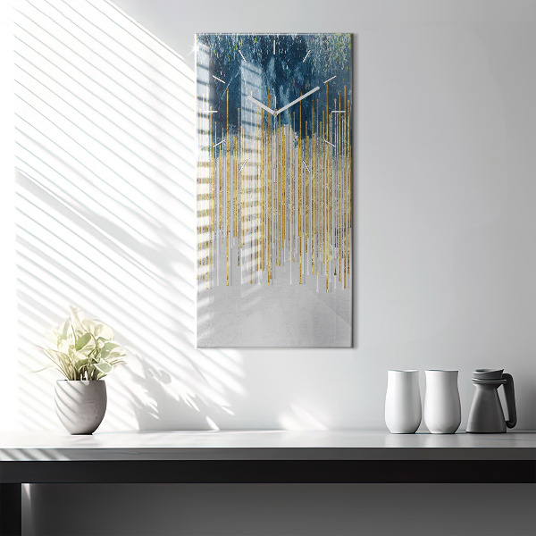 Téglalap alakú üvegóra Dekoratív minta és arany