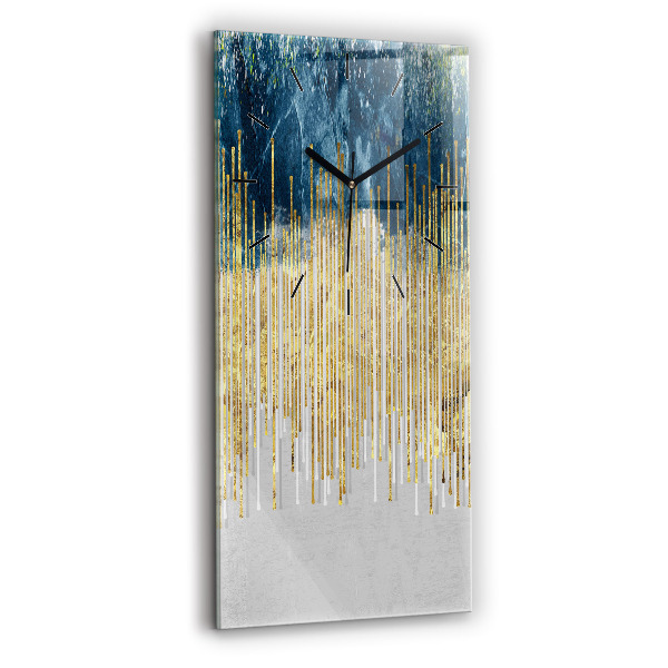 Téglalap alakú üvegóra Dekoratív minta és arany