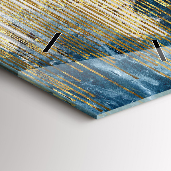 Téglalap alakú üvegóra Dekoratív minta és arany