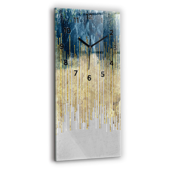 Téglalap alakú üvegóra Dekoratív minta és arany