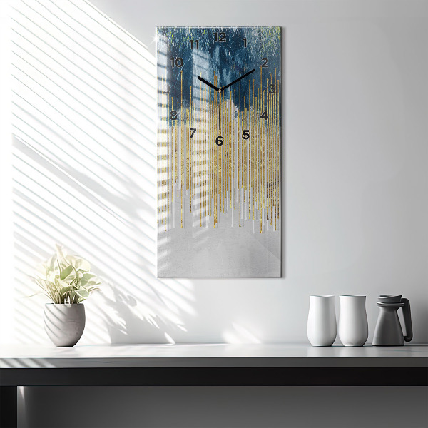 Téglalap alakú üvegóra Dekoratív minta és arany