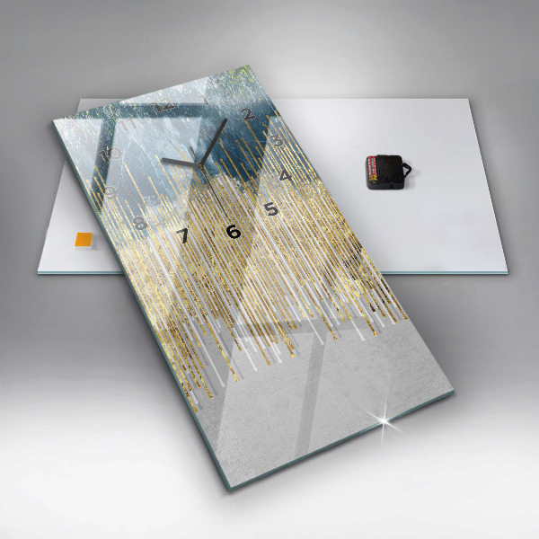 Téglalap alakú üvegóra Dekoratív minta és arany