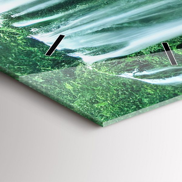 Téglalap alakú üvegóra Vízesés a moha között