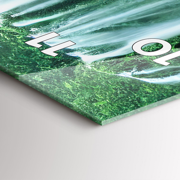 Téglalap alakú üvegóra Vízesés a moha között