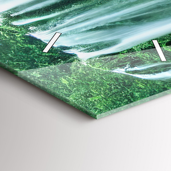 Téglalap alakú üvegóra Vízesés a moha között