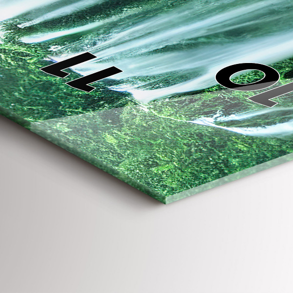 Téglalap alakú üvegóra Vízesés a moha között