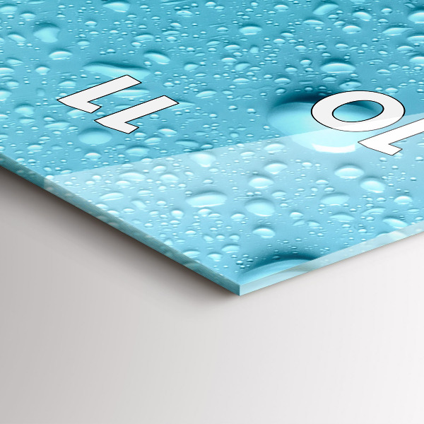 Téglalap alakú üvegóra Vízcseppek az üvegen