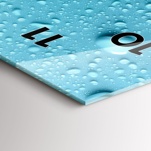 Téglalap alakú üvegóra Vízcseppek az üvegen