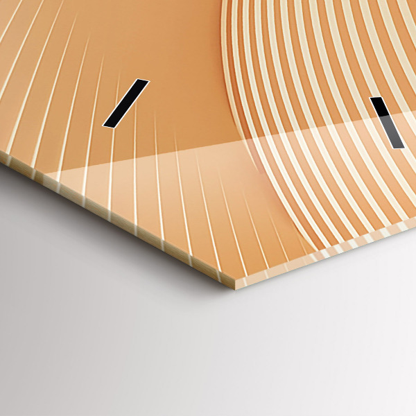 Téglalap alakú üvegóra Absztrakt hullám minta