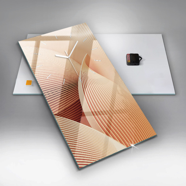 Téglalap alakú üvegóra Absztrakt hullám minta