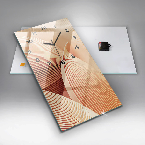 Téglalap alakú üvegóra Absztrakt hullám minta