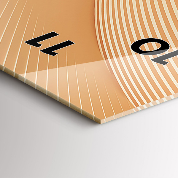 Téglalap alakú üvegóra Absztrakt hullám minta