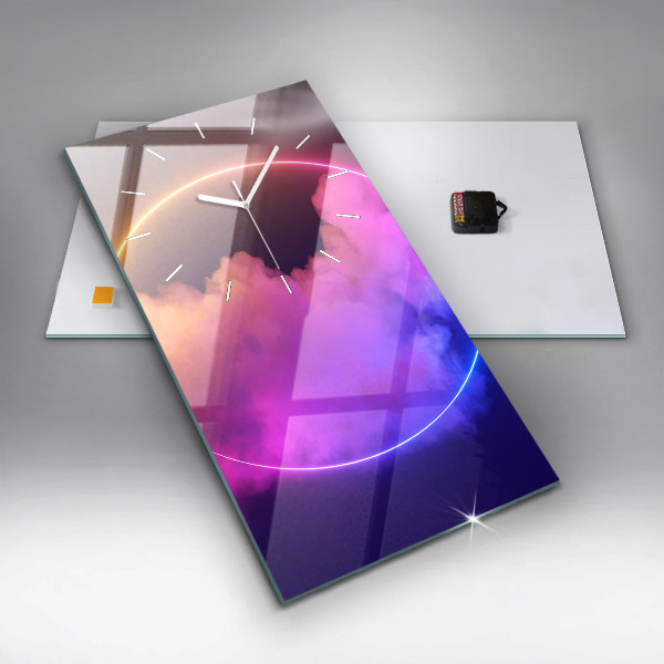 Téglalap alakú üvegóra 3D füst absztrakt