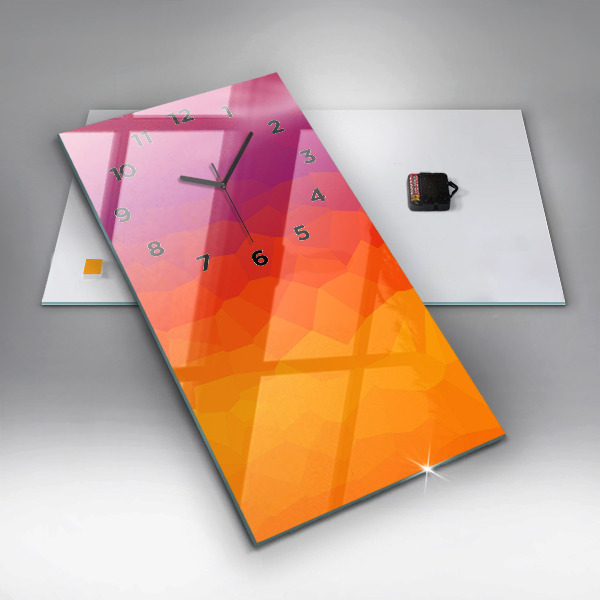 Téglalap alakú üvegóra Színes absztrakció