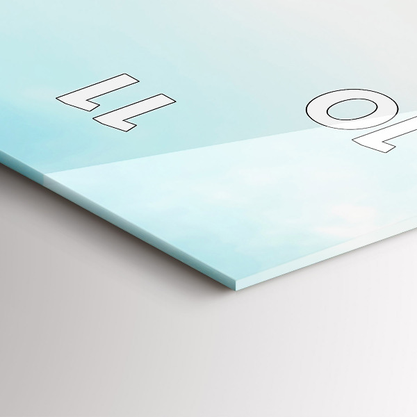 Téglalap alakú üvegóra Csónakok a tavon