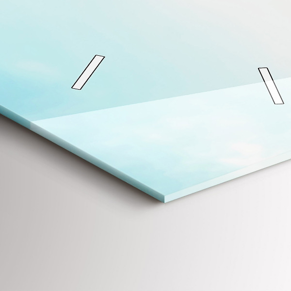 Téglalap alakú üvegóra Csónakok a tavon