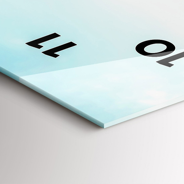 Téglalap alakú üvegóra Csónakok a tavon