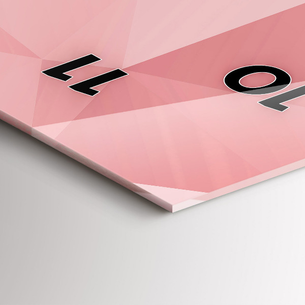 Téglalap alakú üvegóra Háromszögek absztrakt