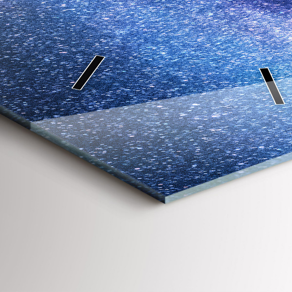 Téglalap alakú üvegóra Tejút és a hegyek