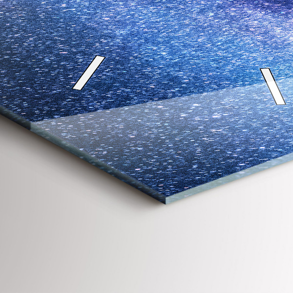 Téglalap alakú üvegóra Tejút és a hegyek