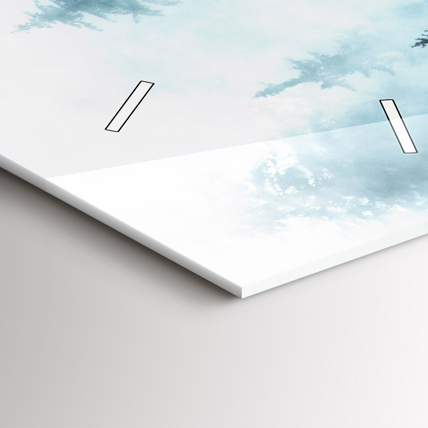 Téglalap alakú üvegóra Ködös erdő