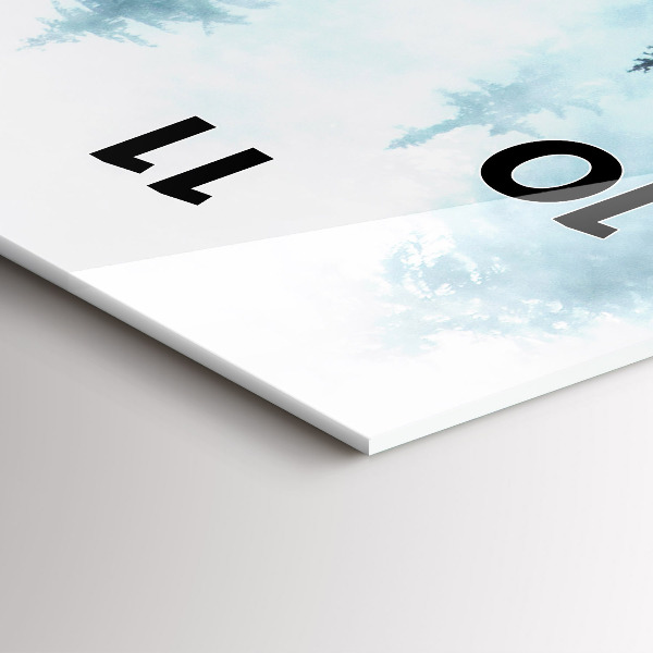 Téglalap alakú üvegóra Ködös erdő