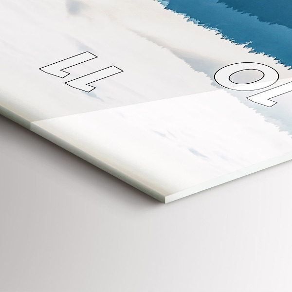 Téglalap alakú üvegóra Hegyi táj