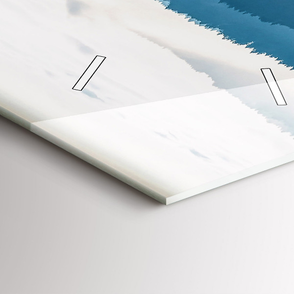 Téglalap alakú üvegóra Hegyi táj