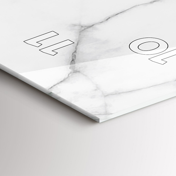 Téglalap alakú üvegóra Dekoratív márvány