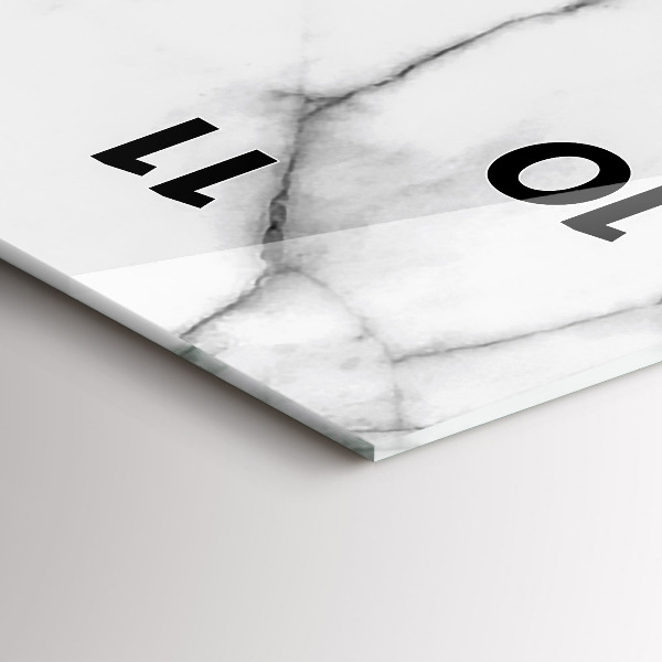 Téglalap alakú üvegóra Dekoratív márvány