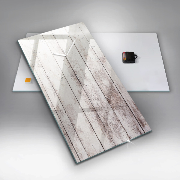 Téglalap alakú üvegóra Világos fa deszkák