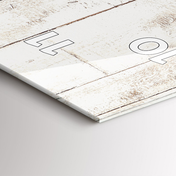 Téglalap alakú üvegóra Világos fa deszkák