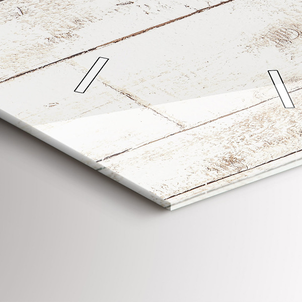 Téglalap alakú üvegóra Világos fa deszkák