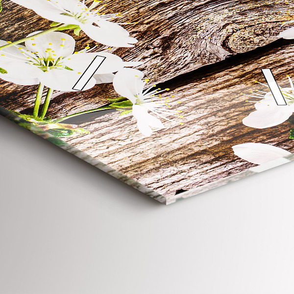 Téglalap alakú üvegóra Virágok a fán