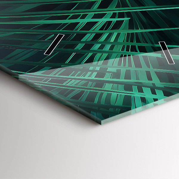 Téglalap alakú üvegóra Trópusi levelek