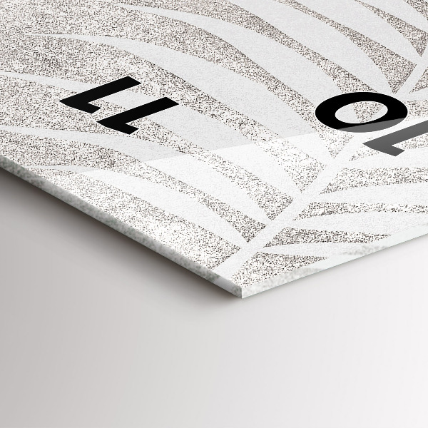 Téglalap alakú üvegóra Pálmalevél