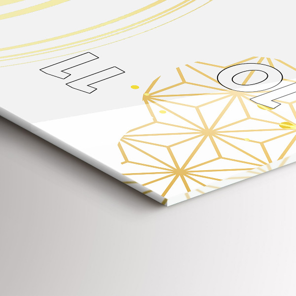 Téglalap alakú üvegóra Dekoratív minta