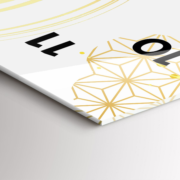 Téglalap alakú üvegóra Dekoratív minta