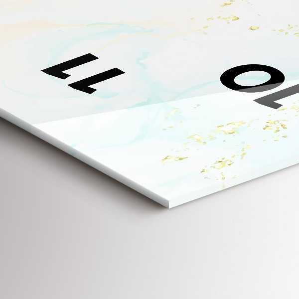 Téglalap alakú üvegóra Akvarell márvány