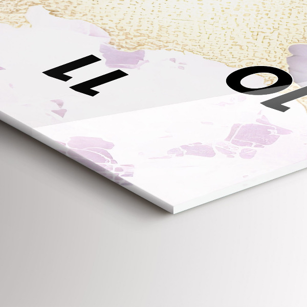 Téglalap alakú üvegóra Pasztell márvány