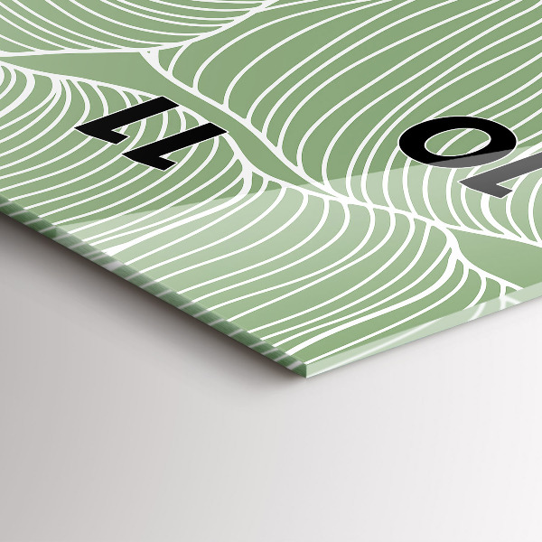 Téglalap alakú üvegóra Természetes mintát hagy