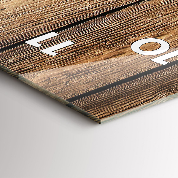 Téglalap alakú üvegóra Fa táblák