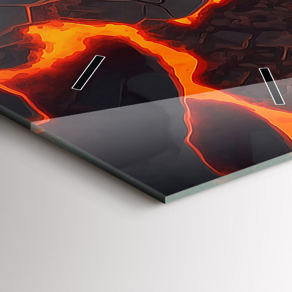 Téglalap alakú üvegóra Láva vulkán