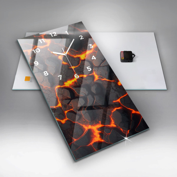 Téglalap alakú üvegóra Láva vulkán