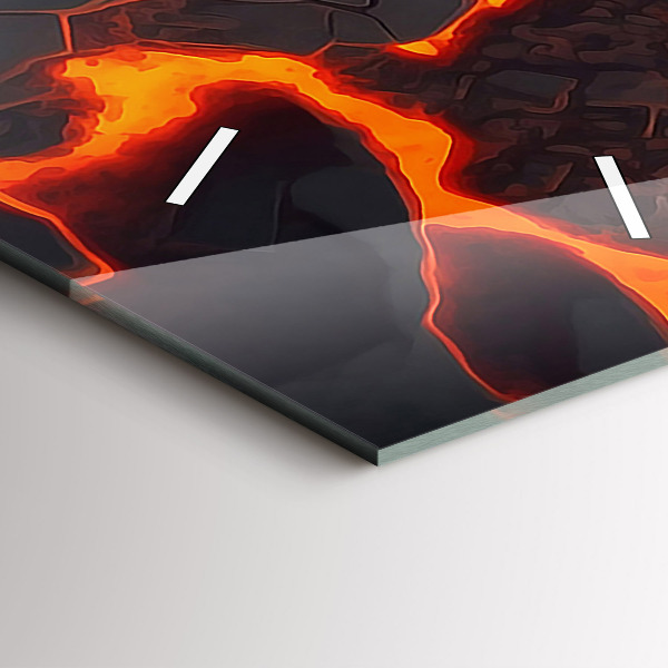 Téglalap alakú üvegóra Láva vulkán