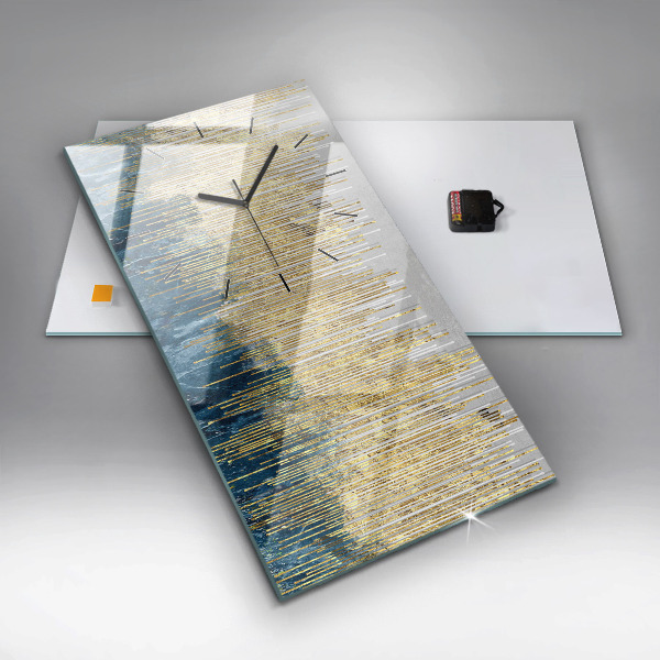 Téglalap alakú üvegóra Dekoratív minta és arany