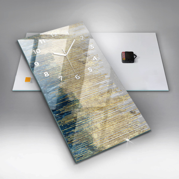 Téglalap alakú üvegóra Dekoratív minta és arany