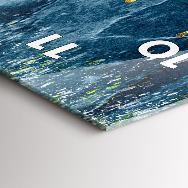 Téglalap alakú üvegóra Dekoratív minta és arany